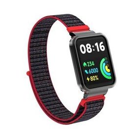 Microsonic Xiaomi Redmi Watch 2 Lite Hasırlı Woven Sport Loop Koyu Pembe Kordon