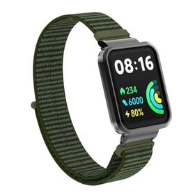 Microsonic Xiaomi Redmi Watch 2 Lite Hasırlı Woven Sport Loop Koyu Yeşil Kordon