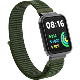 Microsonic Xiaomi Redmi Watch 2 Lite Hasırlı Woven Sport Loop Koyu Yeşil Kordon