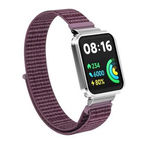 Microsonic Xiaomi Redmi Watch 2 Lite Hasırlı Woven Sport Loop Mor Kordon