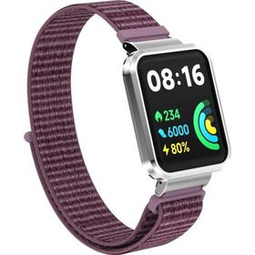 Microsonic Xiaomi Redmi Watch 2 Lite Hasırlı Woven Sport Loop Mor Kordon