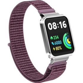 Microsonic Xiaomi Redmi Watch 2 Lite Hasırlı Woven Sport Loop Mor Kordon