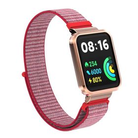 Microsonic Xiaomi Redmi Watch 2 Lite Hasırlı Woven Sport Loop Pembe Kordon