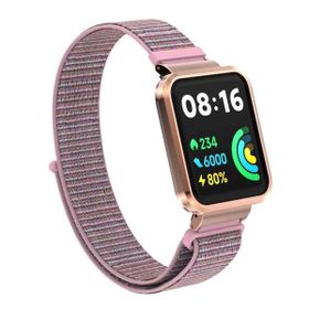 Microsonic Xiaomi Redmi Watch 2 Lite Hasırlı Woven Sport Loop Rose Gold Kordon