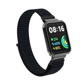 Microsonic Xiaomi Redmi Watch 2 Lite Hasırlı Woven Sport Loop Siyah Kordon