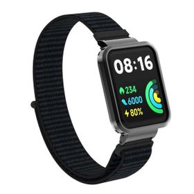 Microsonic Xiaomi Redmi Watch 2 Lite Hasırlı Woven Sport Loop Siyah Kordon