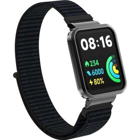 Microsonic Xiaomi Redmi Watch 2 Lite Hasırlı Woven Sport Loop Siyah Kordon