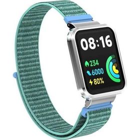 Microsonic Xiaomi Redmi Watch 2 Lite Hasırlı Woven Sport Loop Su Yeşili Kordon