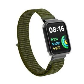 Microsonic Xiaomi Redmi Watch 2 Lite Hasırlı Woven Sport Loop Yeşil Kordon