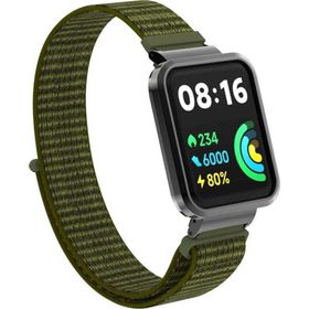 Microsonic Xiaomi Redmi Watch 2 Lite Hasırlı Woven Sport Loop Yeşil Kordon