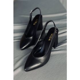 Mida Shoes Y101 Siyah Kadın Topuklu Ayakkabı