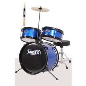 Midex CD300X-BL Akustik Junior Davulu Seti 5-14 Yaş İçin Full Set Çocuk Baterisi