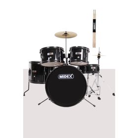 Midex CD500X-BK 5-18 Yaş İçin Full Akustik Çocuk Baterisi Davulu Seti