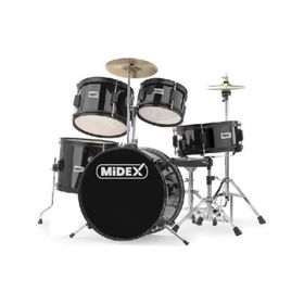 Midex CD500X-BK 5-18 Yaş İçin Full Akustik Çocuk Baterisi Davulu Seti
