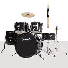 Midex CD500X-BK 5-18 Yaş İçin Full Akustik Çocuk Baterisi Davulu Seti