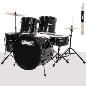 Midex CD900X-BK 22'' Yetişkin 22B-13T-12T-16F-14S 5 Parça Akustik Bateri Davul Seti