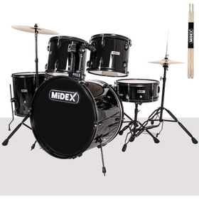 Midex CD900X-BK 22'' Yetişkin 22B-13T-12T-16F-14S 5 Parça Akustik Bateri Davul Seti