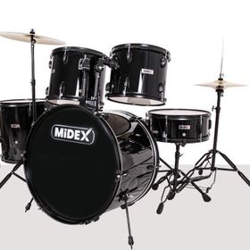 Midex CD900X-BK 22'' Yetişkin 22B-13T-12T-16F-14S 5 Parça Akustik Bateri Davul Seti