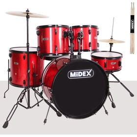 Midex CD900X-RD 22'' 22B-13T-12T-16F-14S 5 Parça Yetişkin Akustik Bateri Davul Seti