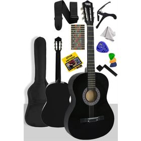 Midex CG-270BK Siyah 4 4 Yetişkin Boy Sap Ayarlı Full Klasik Gitar