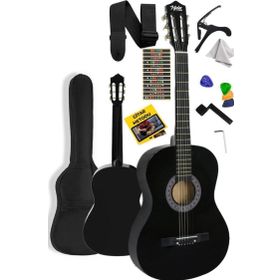 Midex CG-270BK Siyah 4 4 Yetişkin Boy Sap Ayarlı Full Klasik Gitar