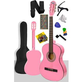 Midex CG-270PK Pembe Renk 4 4 Yetişkin Boy Sap Ayarlı Full Klasik Gitar