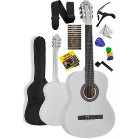 Midex CG-270WH Beyaz Renk 4 4 Yetişkin Boy Sap Ayarlı Full Klasik Gitar