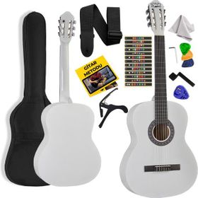 Midex CG-270WH Beyaz Renk 4 4 Yetişkin Boy Sap Ayarlı Full Klasik Gitar