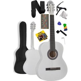 Midex CG-270WH Beyaz Renk 4 4 Yetişkin Boy Sap Ayarlı Full Klasik Gitar