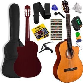 Midex CG-395YLX 4/4 Kesik Kasa Full Set Klasik Gitar Seti
