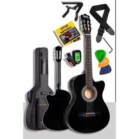 Midex CG390BK-XBAG Siyah 4/4 Sap Ayarlı Kesik Kasa Full Set Klasik Gitar
