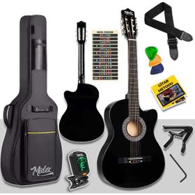 Midex CG390BK-XBAG Siyah 4/4 Sap Ayarlı Kesik Kasa Full Set Klasik Gitar