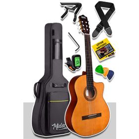 Midex Cg390M-Xbag 4 4 Sap Ayarlı Kesik Kasa Çanta + Tuner + Askı + Capo + Metod + Pena Klasik Gitar
