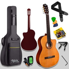 Midex Cg390M-Xbag 4 4 Sap Ayarlı Kesik Kasa Çanta + Tuner + Askı + Capo + Metod + Pena Klasik Gitar