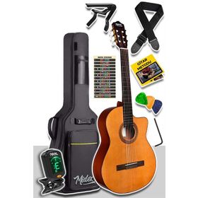 Midex Cg390M-Xbag 4 4 Sap Ayarlı Kesik Kasa Çanta + Tuner + Askı + Capo + Metod + Pena Klasik Gitar
