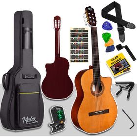 Midex Cg390M-Xbag 4 4 Sap Ayarlı Kesik Kasa Çanta + Tuner + Askı + Capo + Metod + Pena Klasik Gitar
