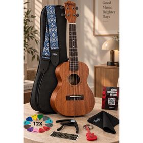 Midex CT-24MC Concert Ukulele Case Metod Askı Tuner Pena Set