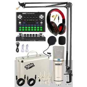 Midex CX1 Compact Set-2 Efektli Ses Kartı Mikrofon Stand Seti