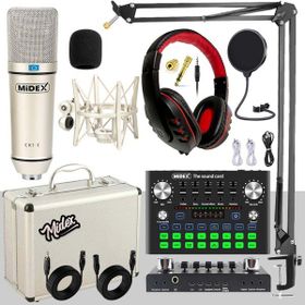 Midex CX1 Compact Set-2 Efektli Ses Kartı Mikrofon Stand Seti