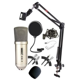 Midex CX1 Condenser Mikrofon Phantom + Stand + Filtre Set