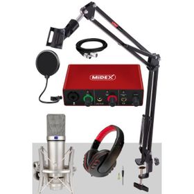 Midex Cx1 Mikrofon + Glx-500 Pro Ses Kartı + Rs-30 Stereo Kulaklık Kayıt Ekipmanı