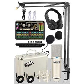 Midex CX1 Platinium Set Efektli Ses Kartı Mikrofon Stand Kayıt Canlı Yayın Seti
