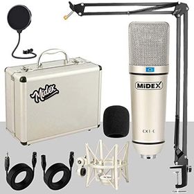 Midex CX1 STA Üst Seviye Condenser Stüdyo Ses Kayıt Mikrofonu Stand Filtre Seti