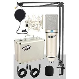 Midex CX1 STA Üst Seviye Condenser Stüdyo Ses Kayıt Mikrofonu Stand Filtre Seti