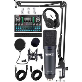 Midex CX2 Private Paket-4 Mikrofon VS20 Ses Kartı Stüdyo Kayıt Seti