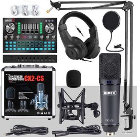 Midex CX2 Private Paket-4 Mikrofon VS20 Ses Kartı Stüdyo Kayıt Seti