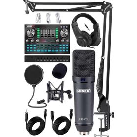 Midex CX2 Private Paket-4 Mikrofon VS20 Ses Kartı Stüdyo Kayıt Seti