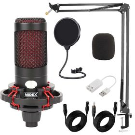 Midex CXN-30 Condenser Mikrofon Stand Pop Filtre Seti