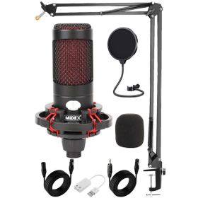 Midex CXN-30 Condenser Mikrofon Stand Pop Filtre Seti