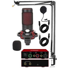Midex CXN-30 Stüdyo Ses Kartlı Condenser Mikrofon Stand Seti